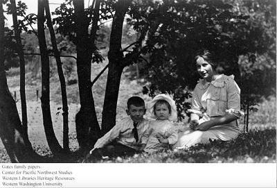 Left to right Cyrus Kingsley, Katherine Elizabeth, Frances Ellen