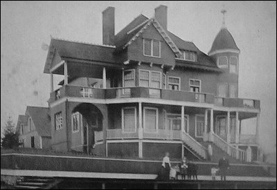 The Earles Family in front of Wardner's Castle early 1900s